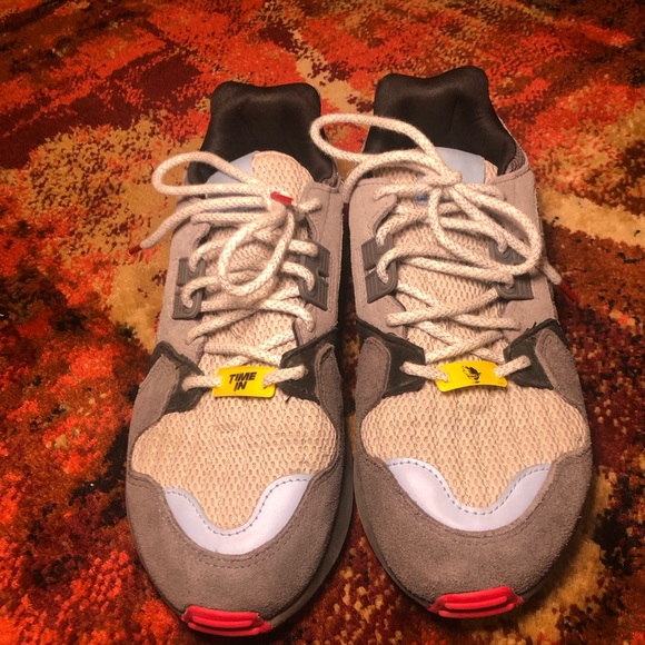 adidas Other - adidas Gray Sneakers with Red Accents